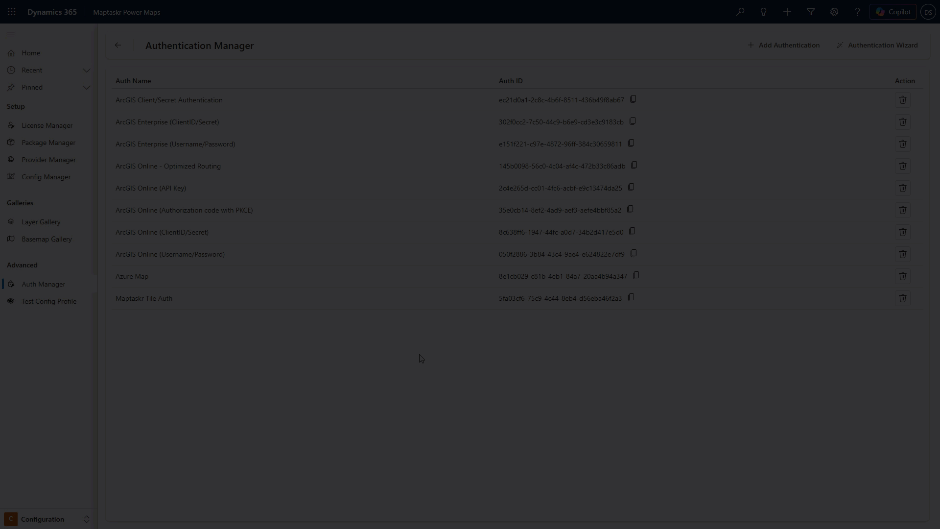 Using the Authentication Wizard