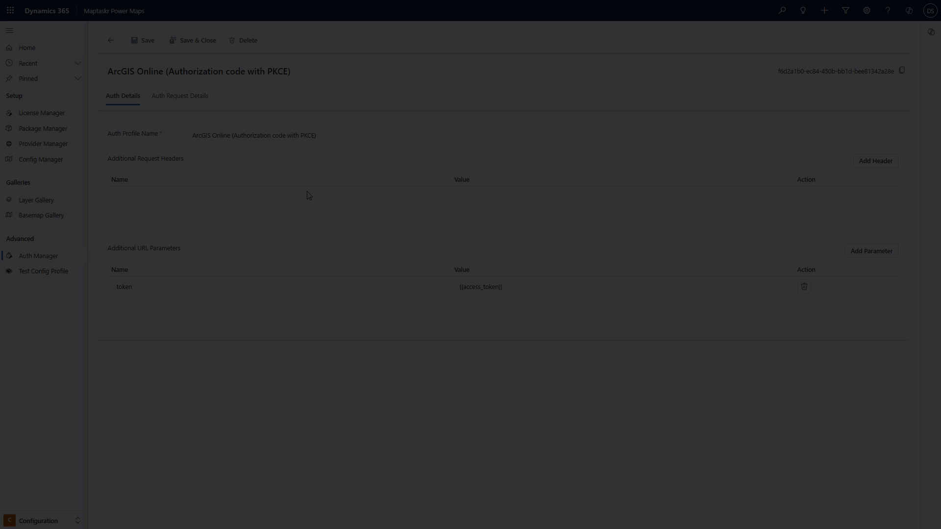 Auth Request Details