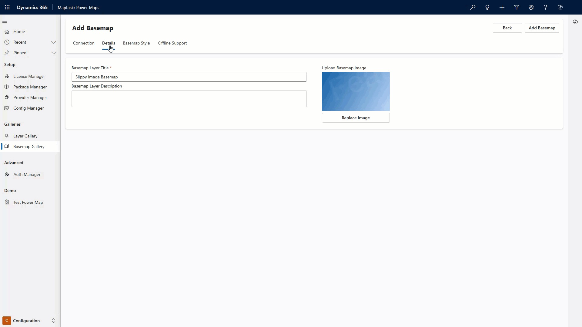Add basemap connection