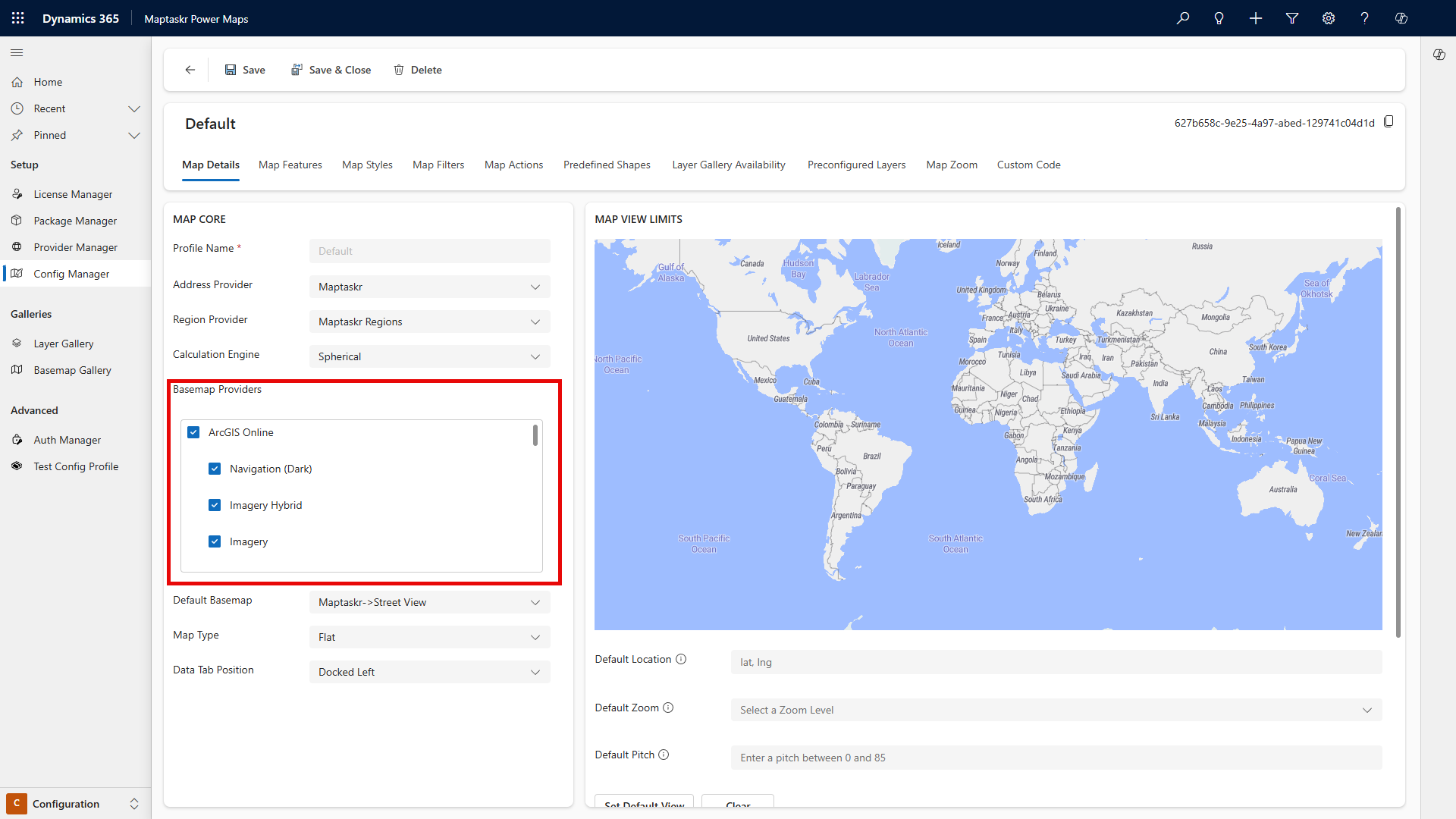Config Manager Map View