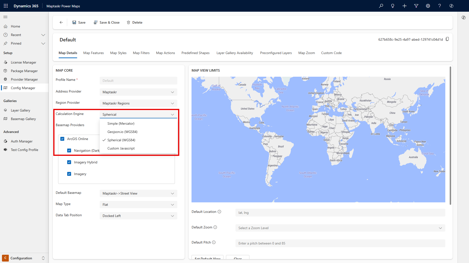 Config Manager Map View