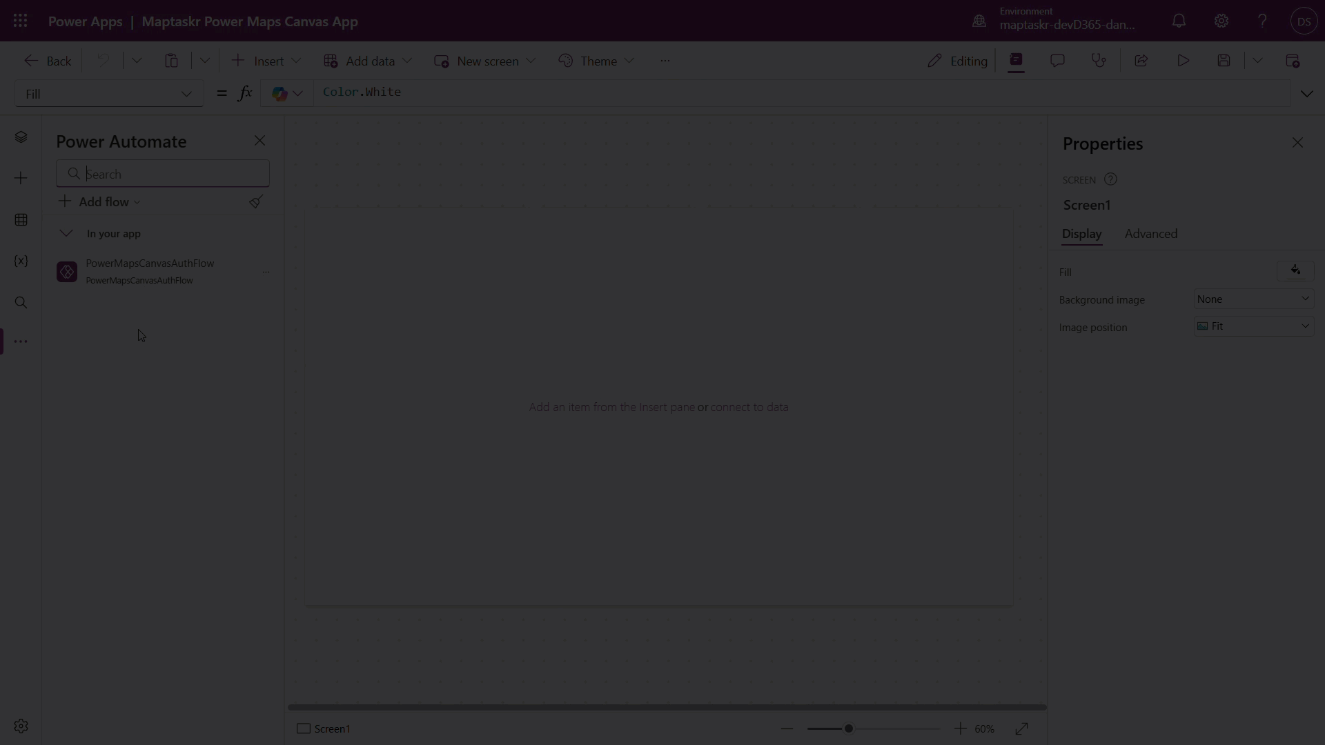 Configuring Variables and Triggering the Flow on App Load