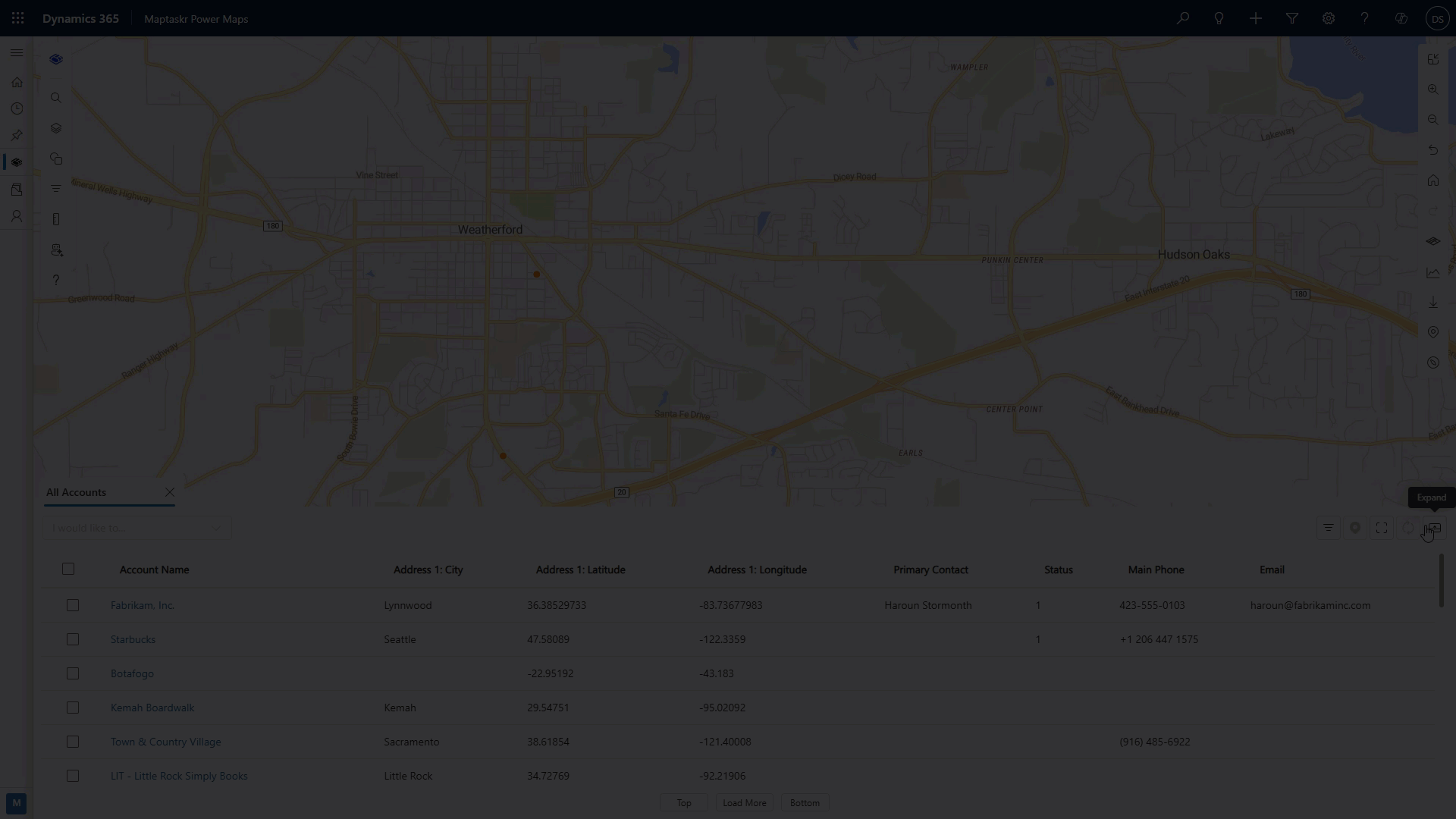 Opening the data tab