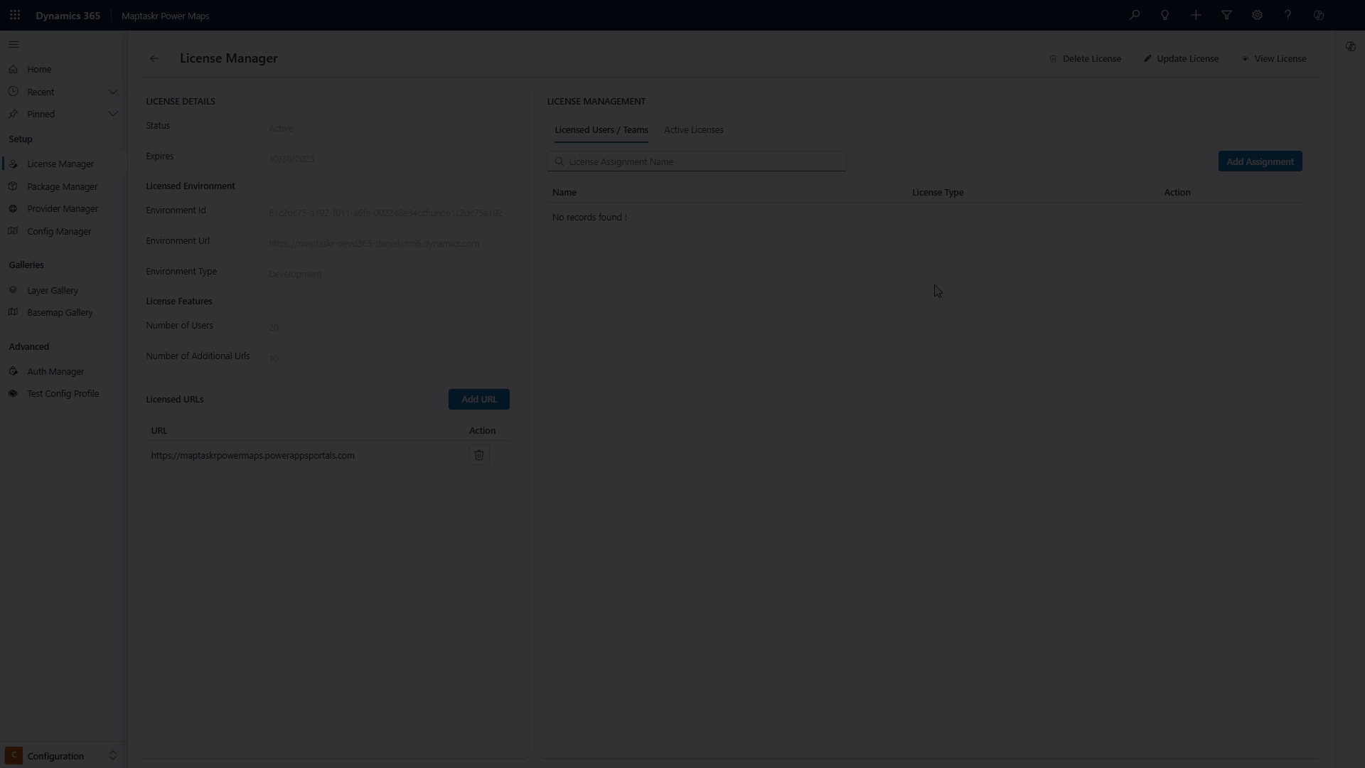 Assign a user a license