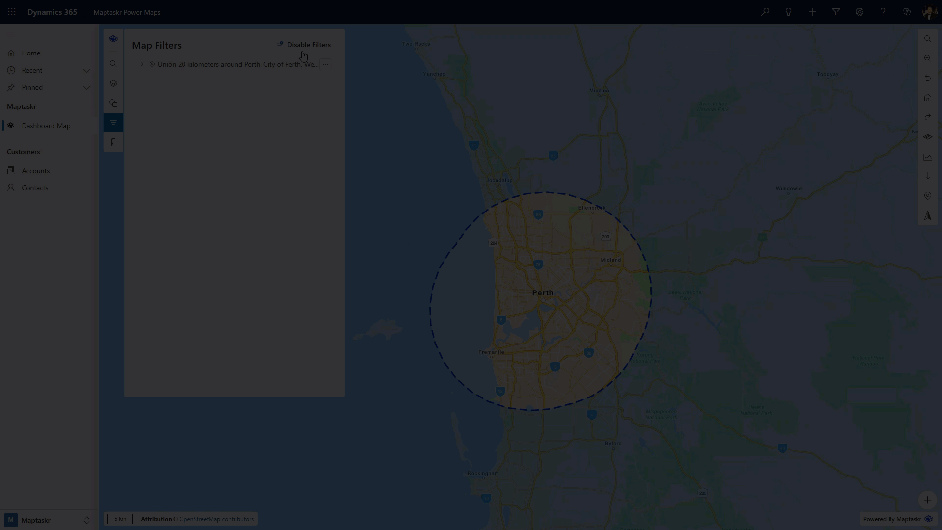 Enable/disable filters