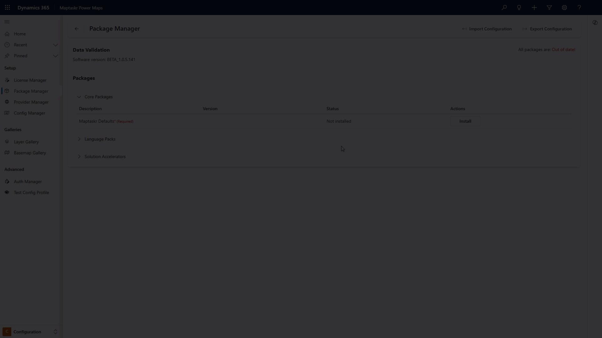 Install Core Package