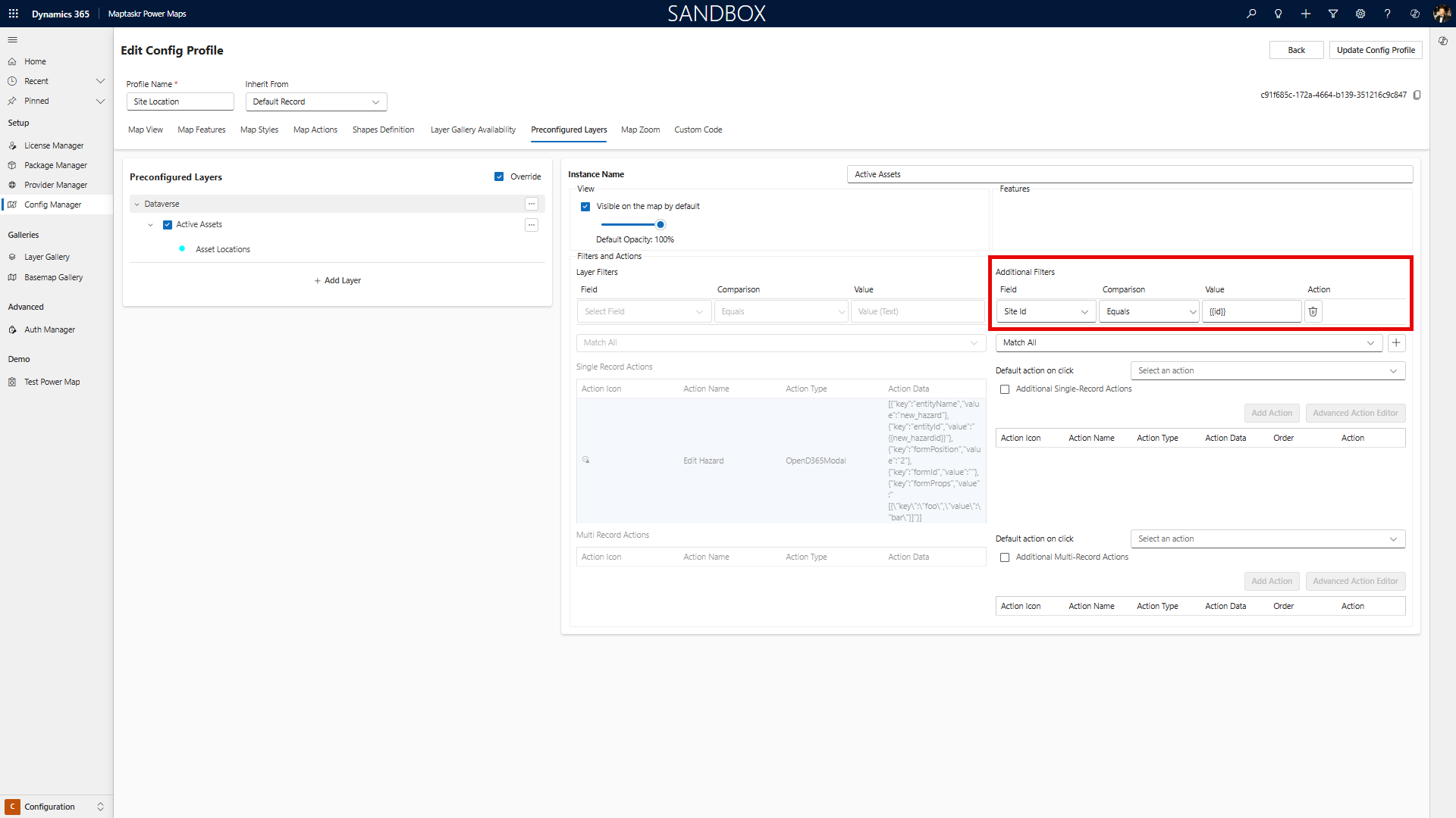 Filtering a layer based on a dynamic value